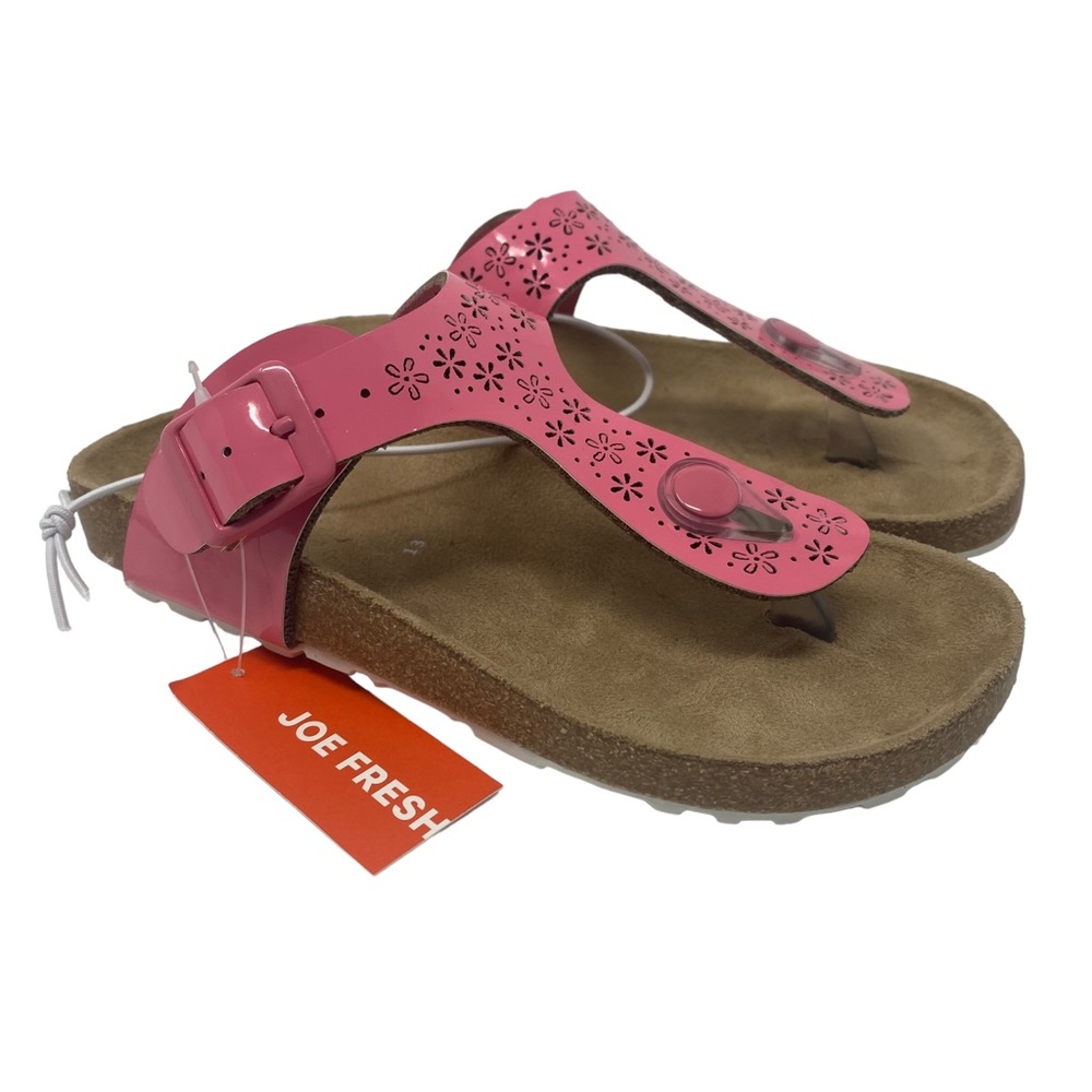 Joe Fresh Kids Slip On Buckle Thong Sandal Pink - Size 13